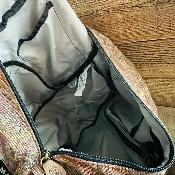 Vintage 90s L.L. Bean Ameribag Paisley Tapestry Sling Shoulder Bag Backpack main image 10